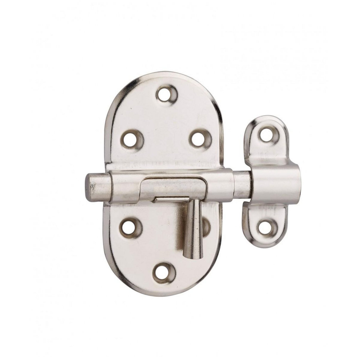 THIRARD Targette à pêne rond THIRARD, acier nickelé gris