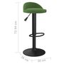 Voir la diapositive 6 : VIDAXL Tabouret de bar Vert fonce Velours