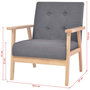 Voir la diapositive 6 : VIDAXL Fauteuil Gris fonce Tissu