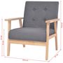 Voir la diapositive 6 : VIDAXL Fauteuil Gris fonce Tissu