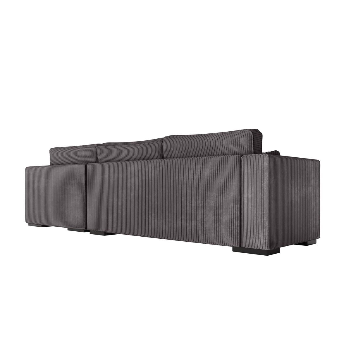 Canapé d'angle droit 4 places velours cotelé PENELOPE