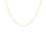 L'ATELIER D'AZUR Collier Chaine Or Jaune - Maille Forçat Diamantée - 40cm