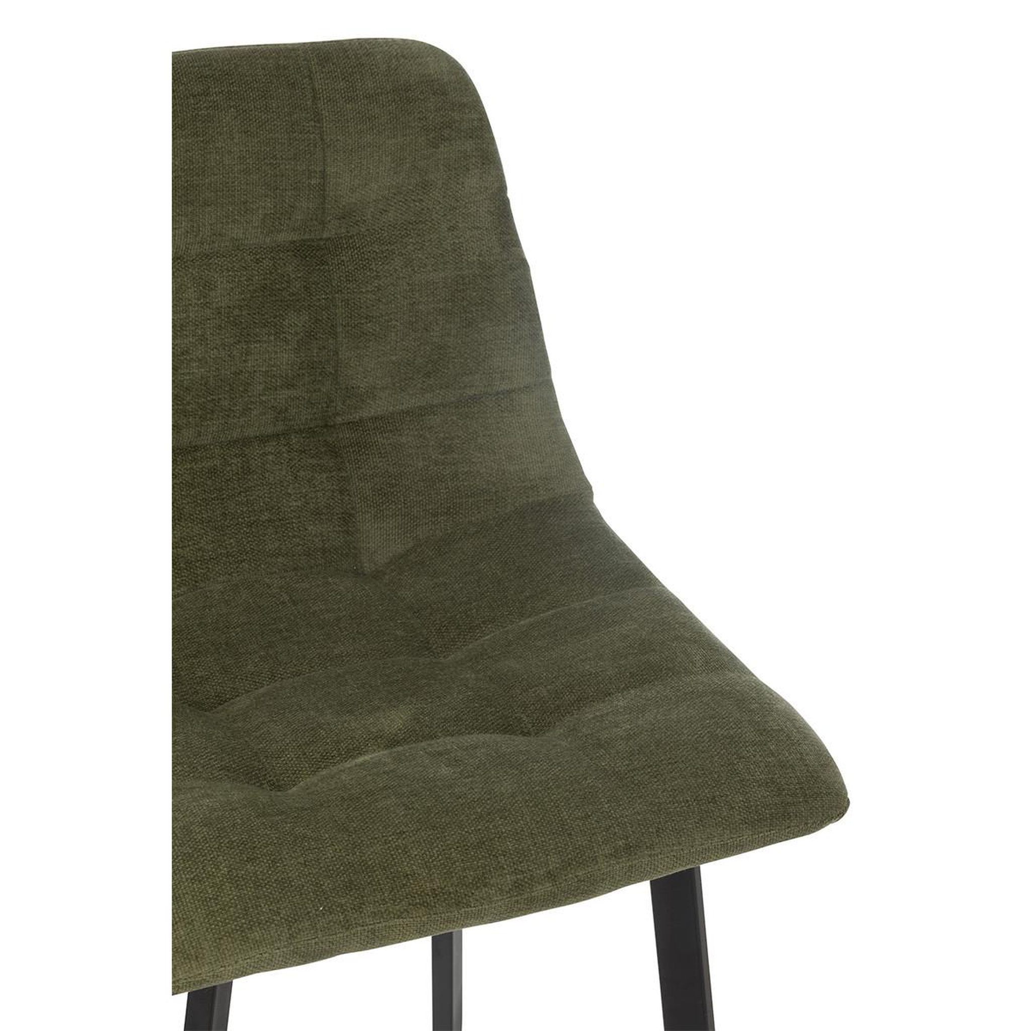 Voir la diapositive 5 : J-LINE Chaise de bar matelassée  kent  95cm vert