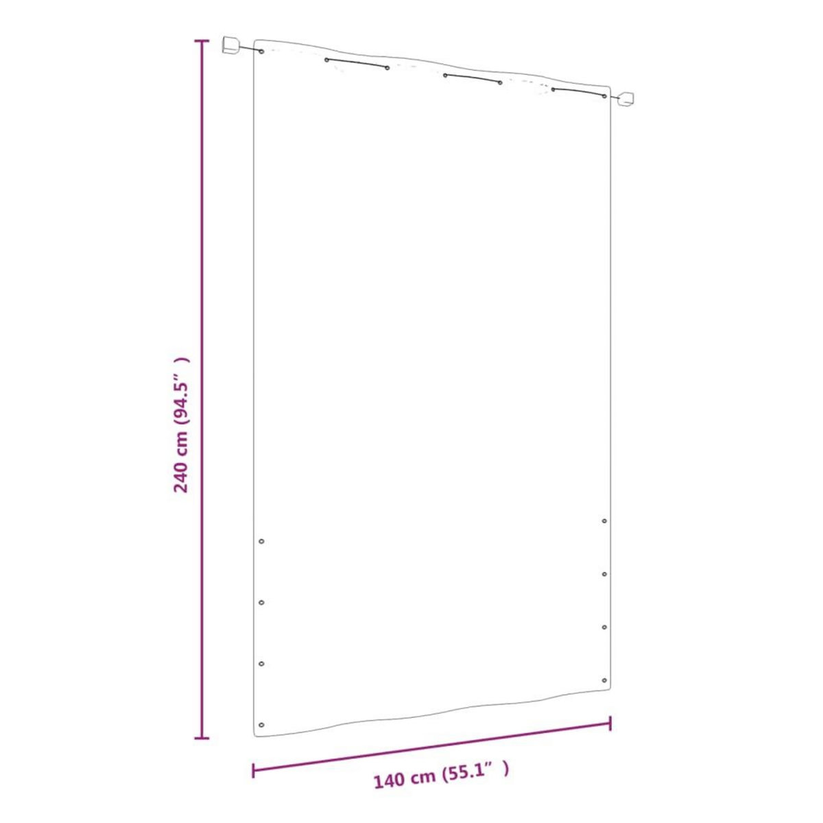 VIDAXL Ecran de balcon Rouge 140x240 cm Tissu Oxford