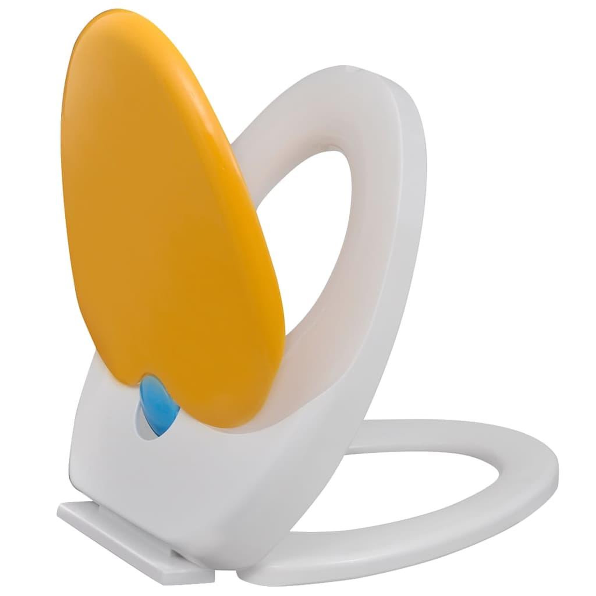 Voir la diapositive 6 : VIDAXL Siege de toilette a fermeture en douceur Blanc et jaune