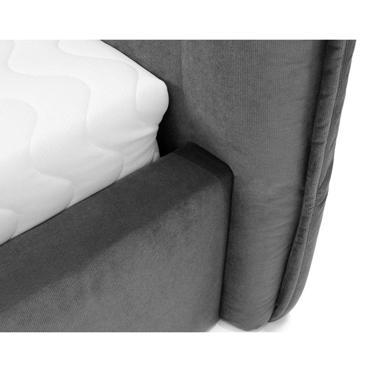 BEST MOBILIER Esmee - lit coffre - 140x200 cm - en velours - sommier inclus