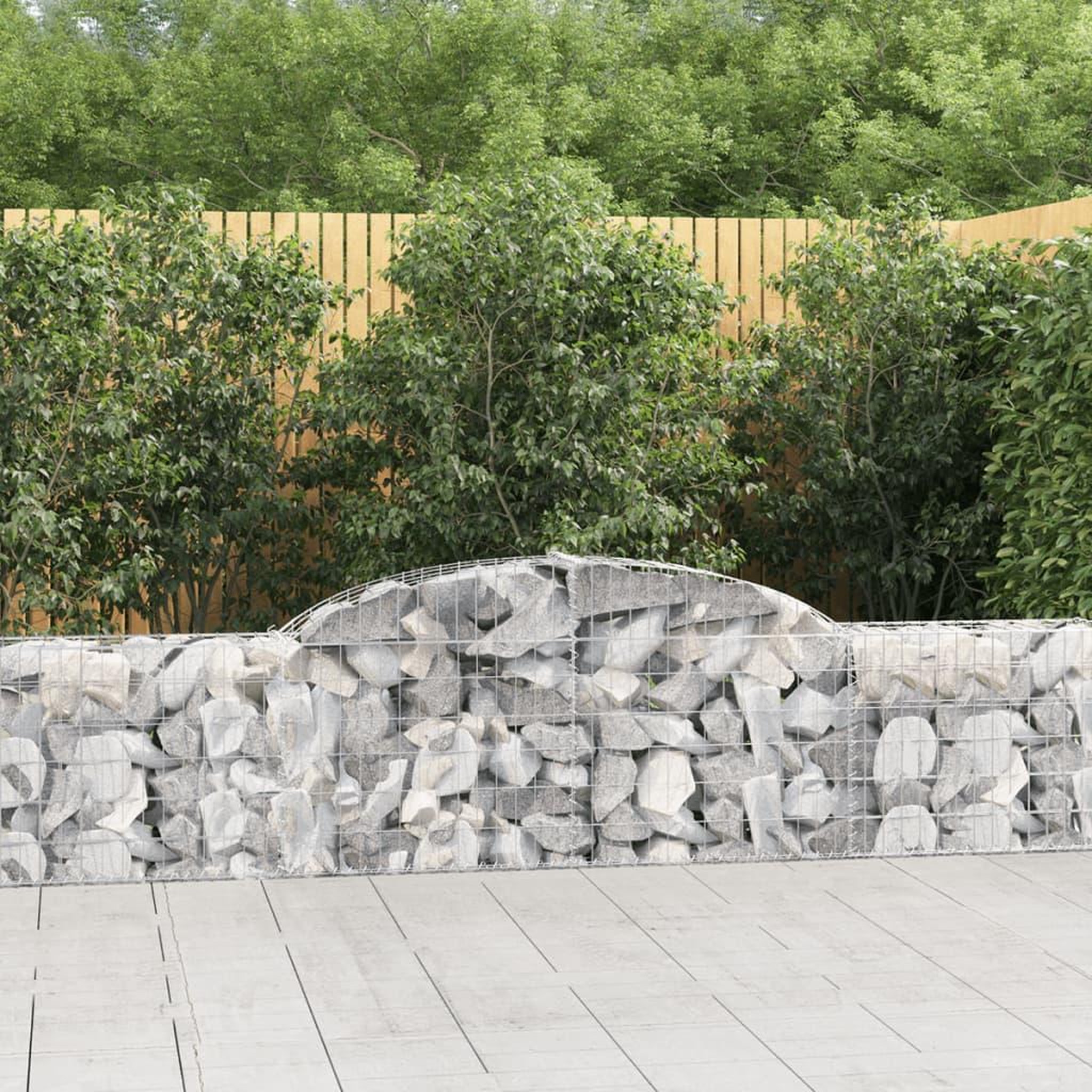 VIDAXL Paniers a gabions arques 8 pcs 300x30x60/80 cm Fer galvanise