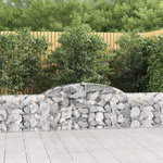 VIDAXL Paniers a gabions arques 8 pcs 300x30x60/80 cm Fer galvanise