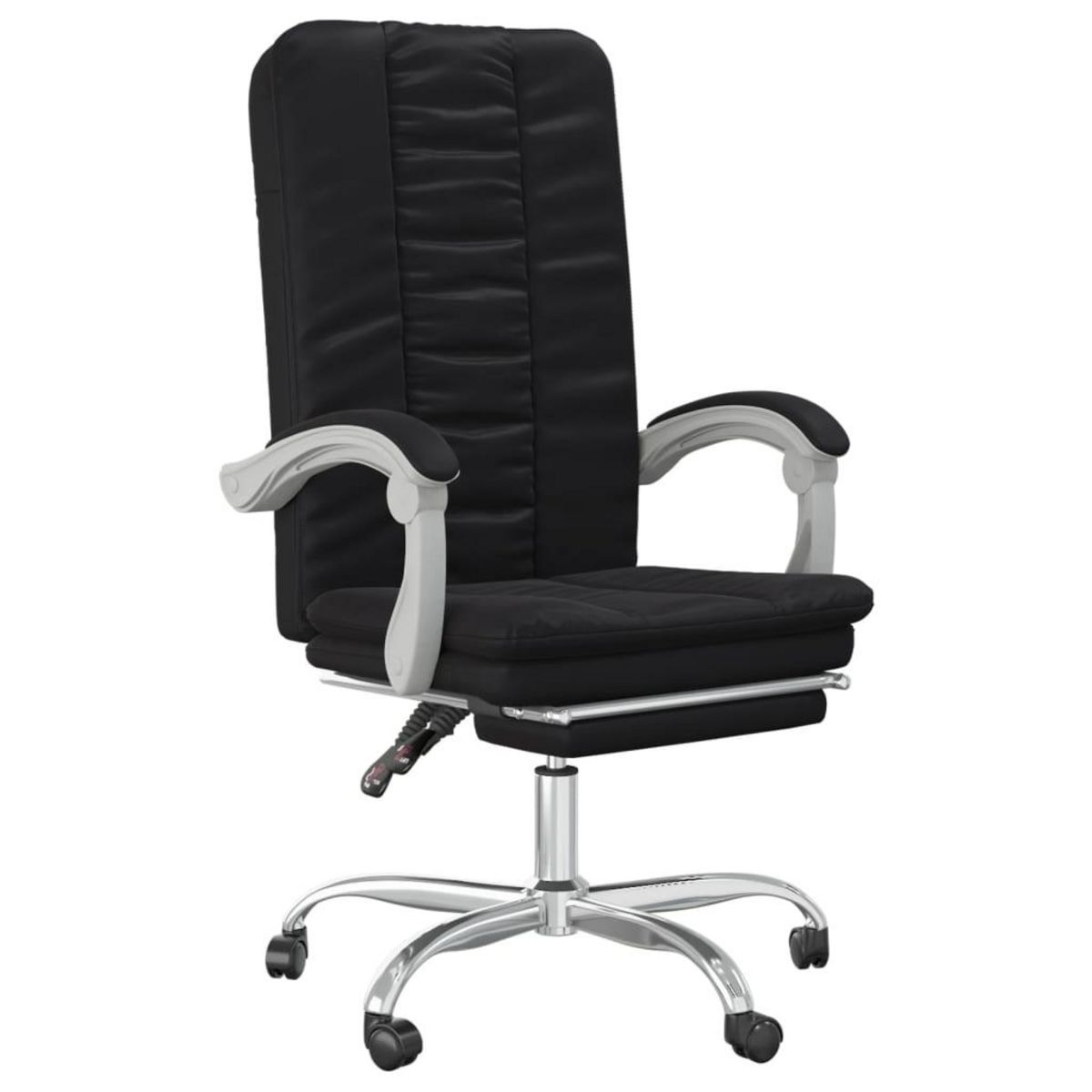 VIDAXL Fauteuil inclinable de bureau Noir Similicuir