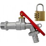 CENTRALE BRICO Vanne d'arrêt + cadenas 15 x 21 mm 20 x 27 mm