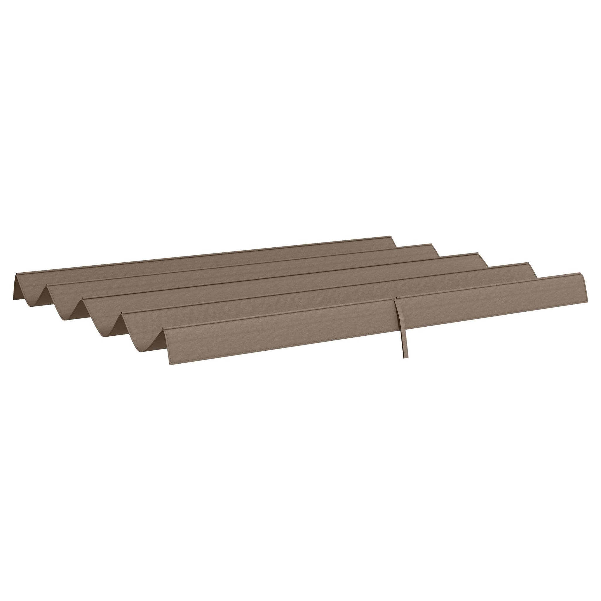 OUTSUNNY Toile de rechange pour pergola rétractable 3 x 2,15 m polyester haute densité 180 g/m² anti-UV30+ taupe