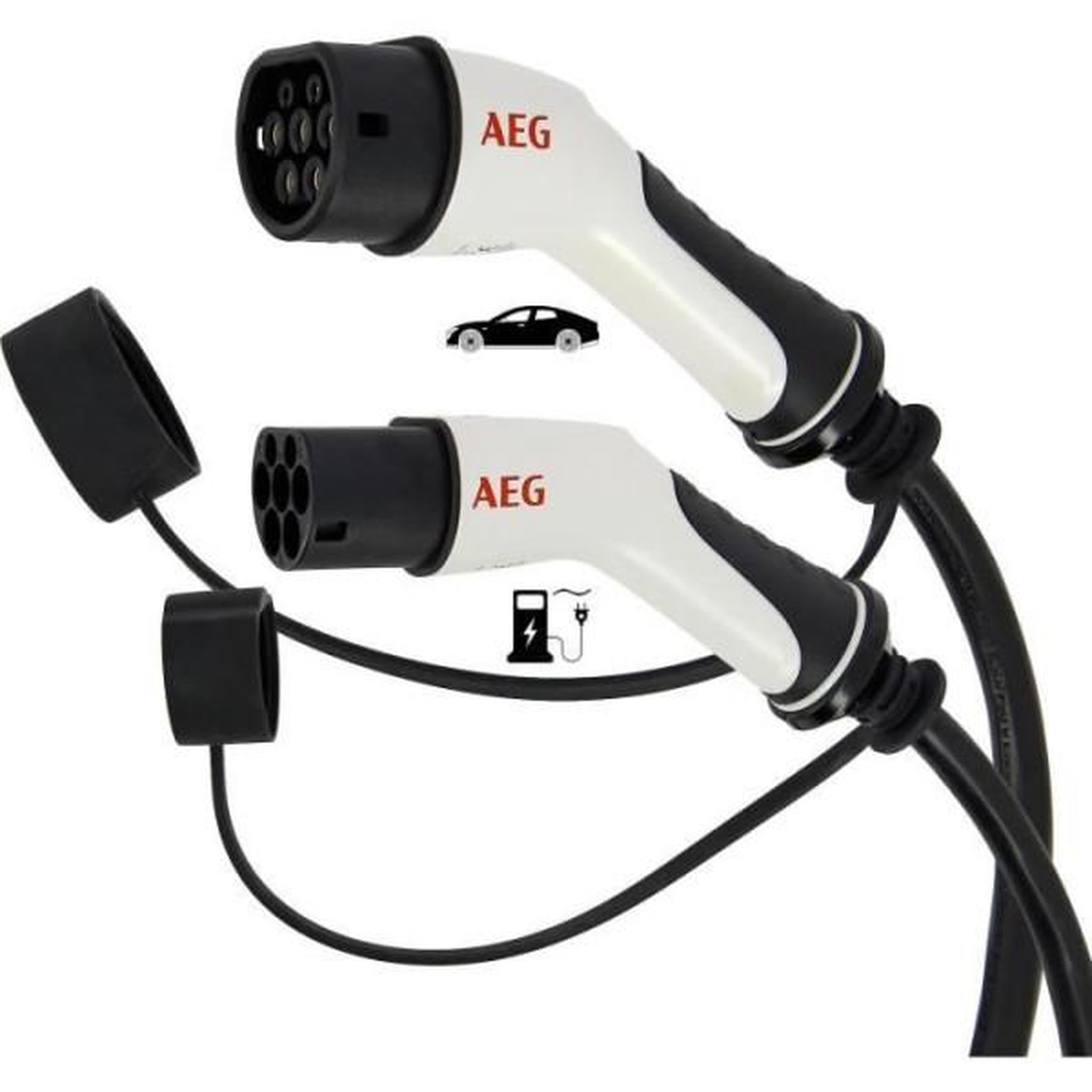 Voir la diapositive 2 : AEG Câble de charge - aeg - 5123 - 16a pour véhicules électriques & hybrides rechargeables - 5m - triphasé 16a 480v ac