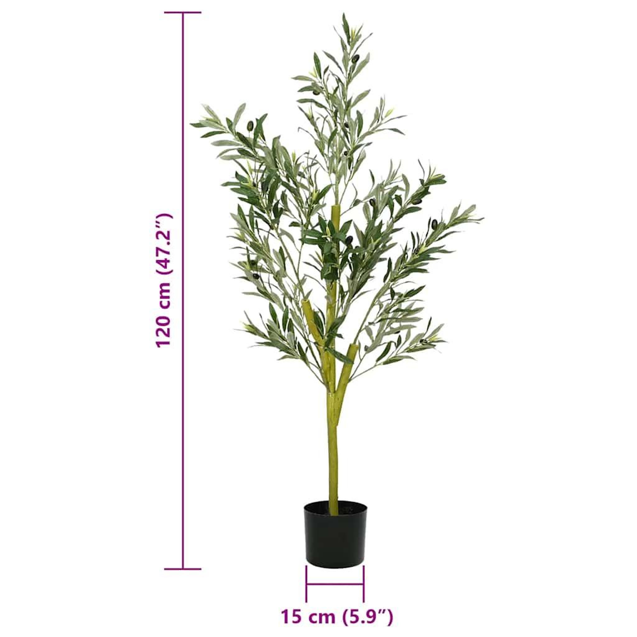 Voir la diapositive 6 : VIDAXL Olivier artificiel 450 feuilles 120 cm vert