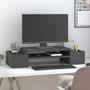 Voir la diapositive 3 : VIDAXL Support de moniteur Gris 70x27,5x15 cm Bois de pin solide