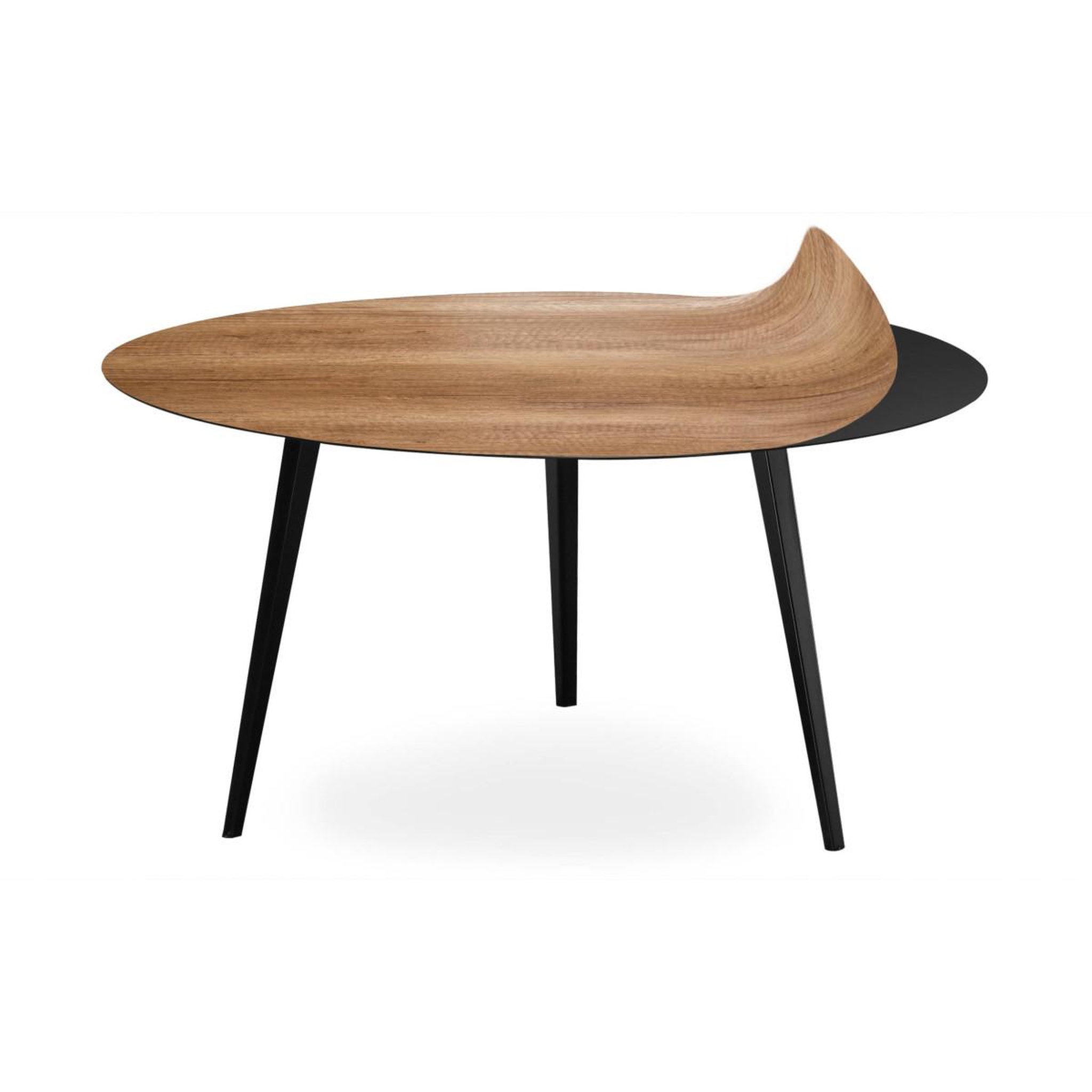 Voir la diapositive 3 : Paris Prix Table basse 2 covers  natural  90cm noir