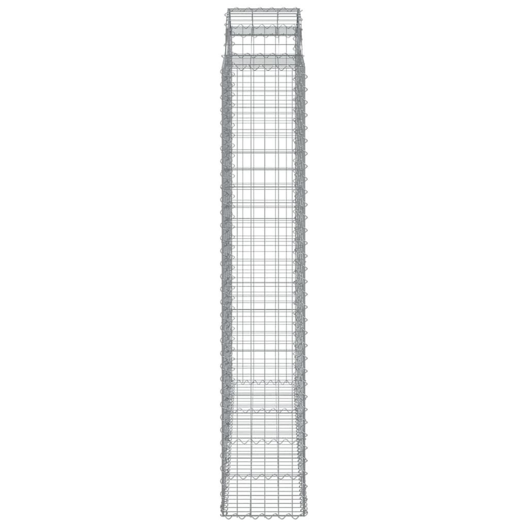 Voir la diapositive 5 : VIDAXL Paniers a gabions arques 3 pcs 200x50x220/240 cm Fer galvanise