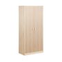Voir la diapositive 2 : SWEEEK Dressing. armoire. 2 portes avec penderie et rangements LINEAR. panneaux stratifiés et pied en bois de sapin L 80 x P 48 x H 180cm
