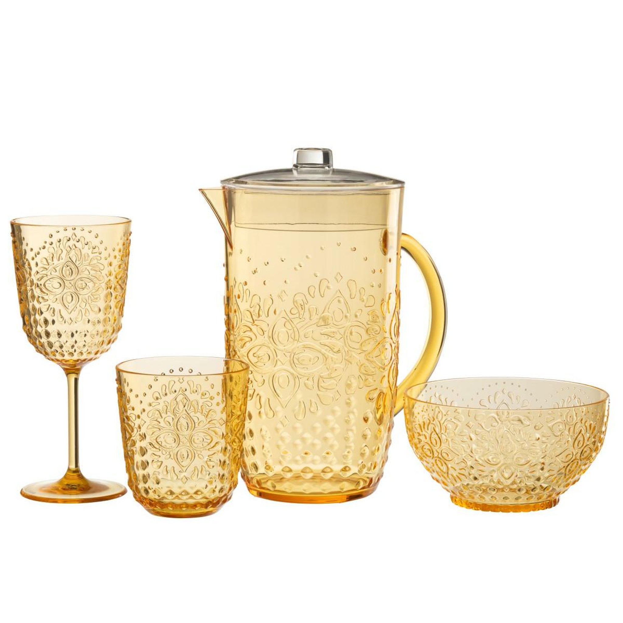 Voir la diapositive 3 : J-LINE Carafe réutilisable  barbra  2,5l jaune