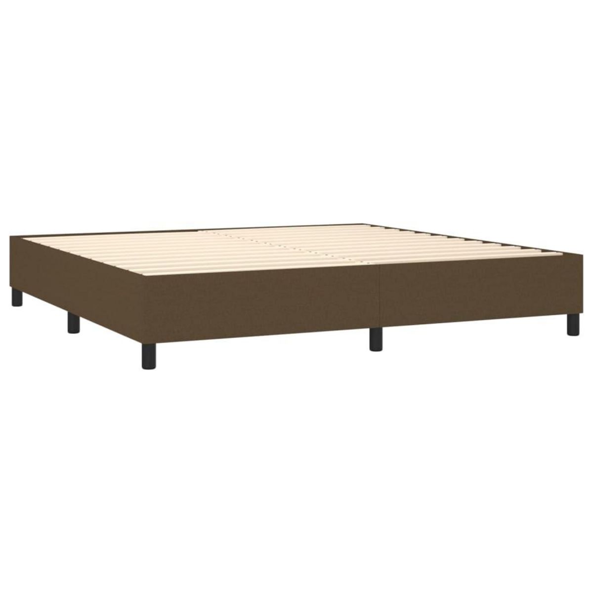 VIDAXL Sommier a lattes de lit avec matelas Marron fonce 200x200 cm