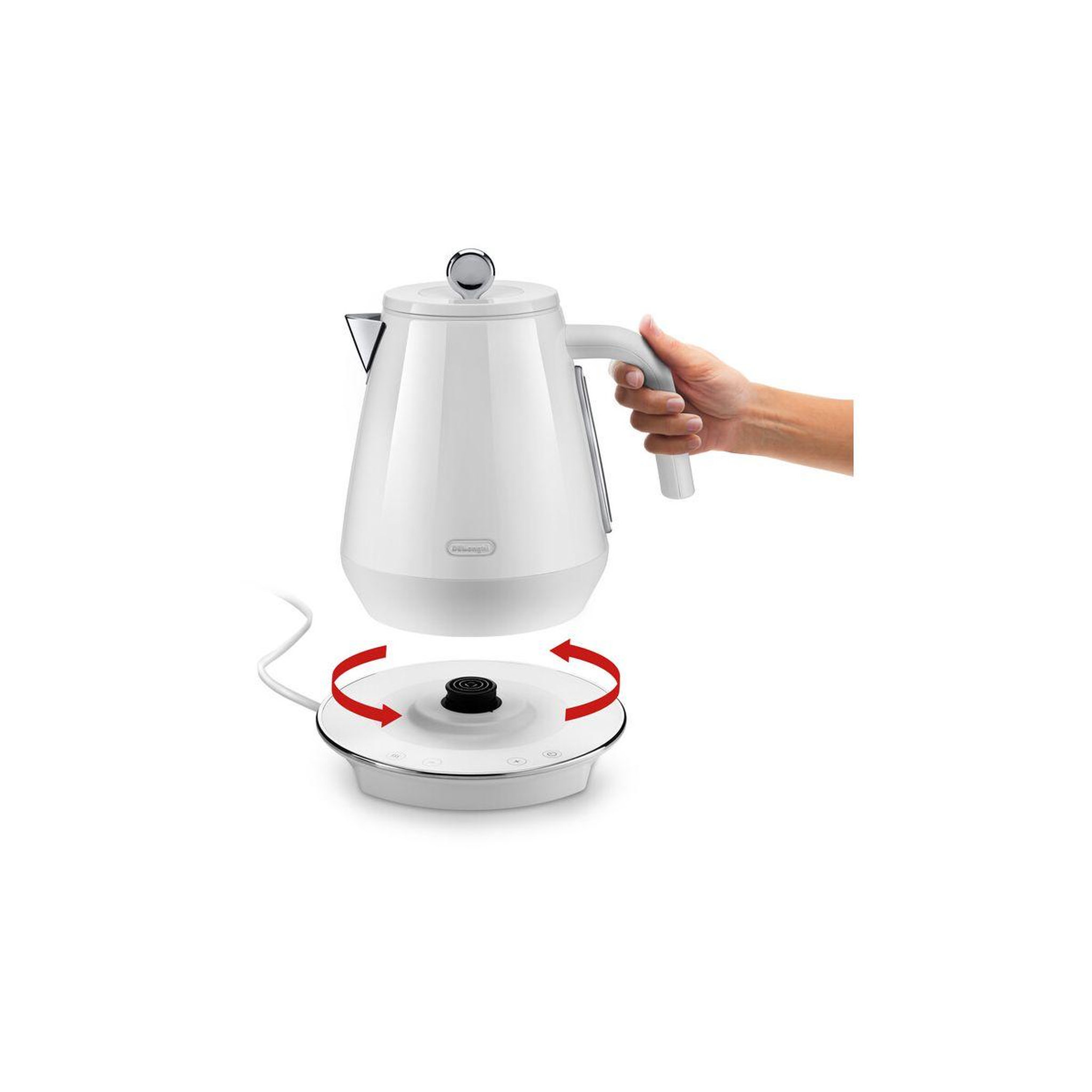 Voir la diapositive 2 : DELONGHI Bouilloire à température réglable Eclettica KBY2011.W