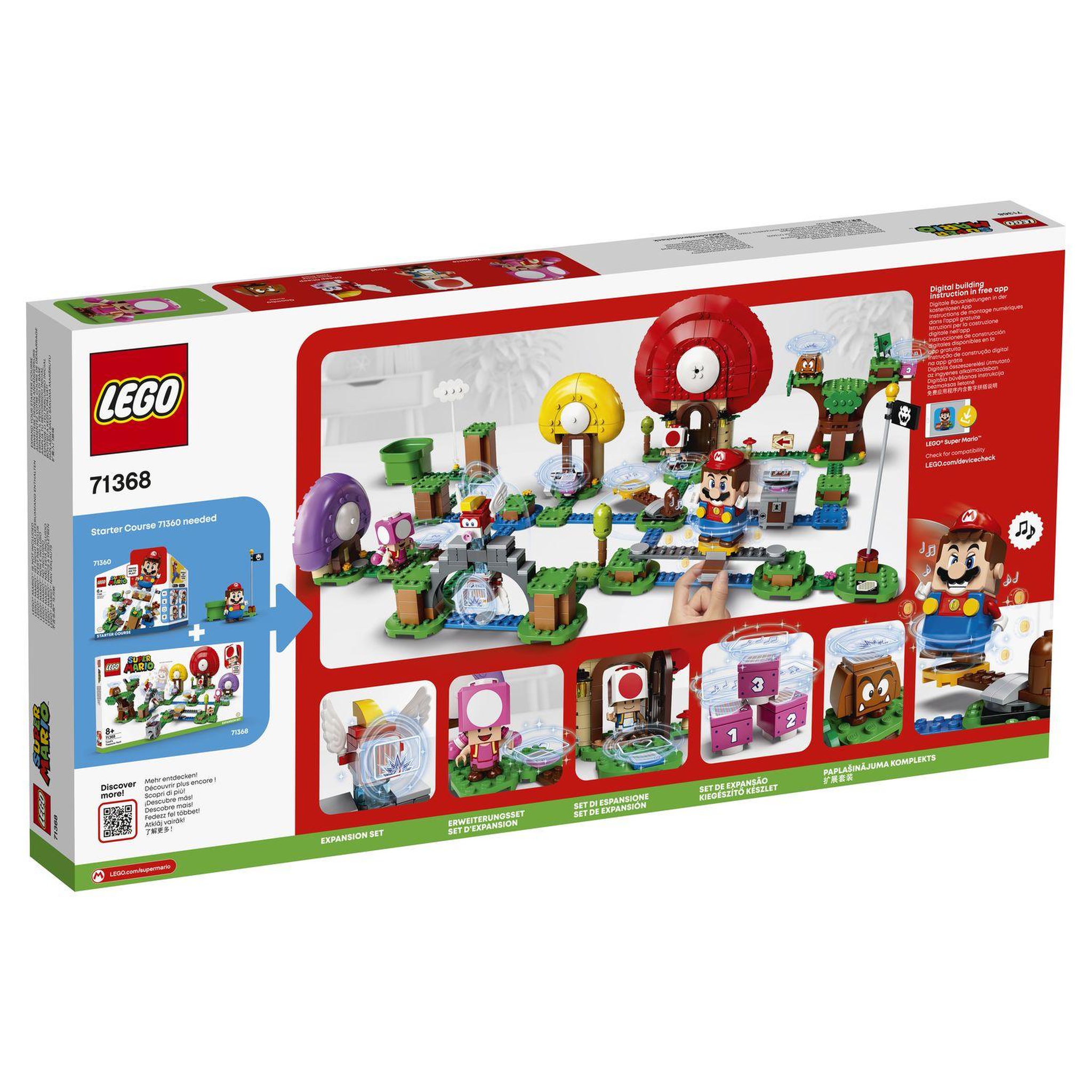 Voir la diapositive 2 : LEGO Super Mario 71368 - Ensemble d'extension La chasse au trésor de Toad