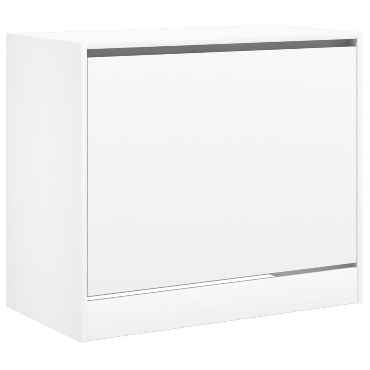 VIDAXL Armoire a chaussures blanc 80x42x69 cm bois d'ingenierie