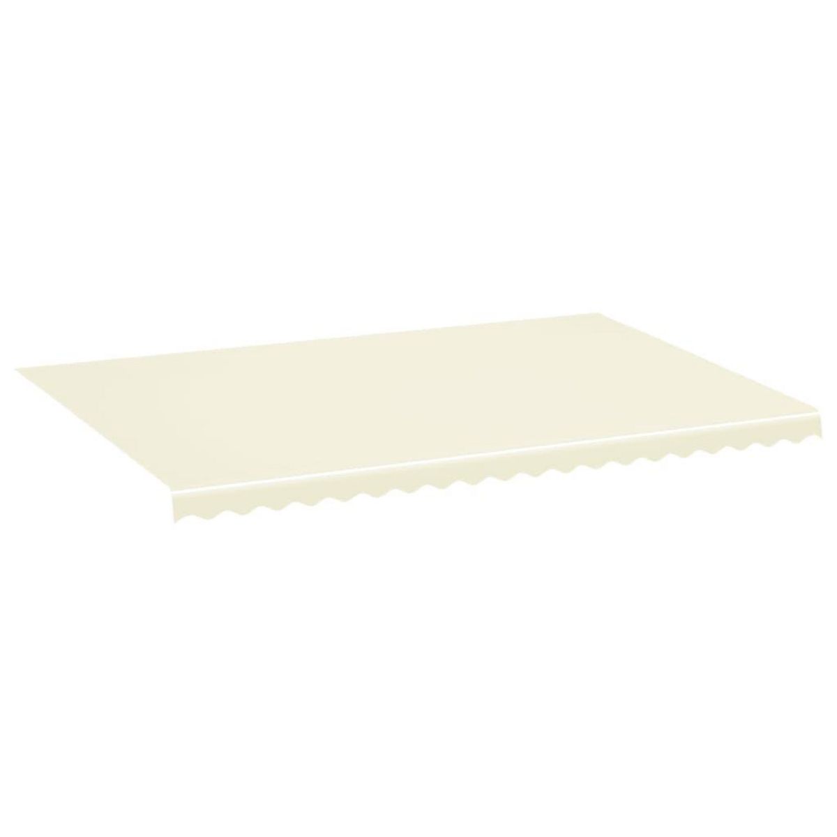 VIDAXL Tissu de remplacement pour auvent Creme 5x3,5 m