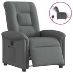 VIDAXL Fauteuil inclinable electrique Gris fonce Tissu