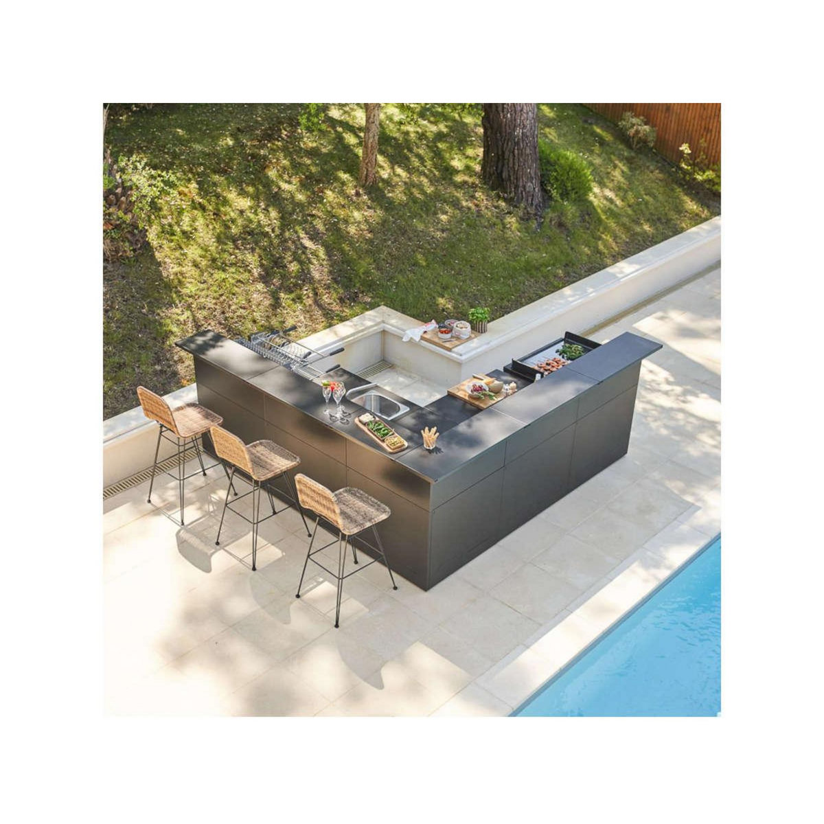 FORGE ADOUR Meuble d'angle SAAF CBN angle acier fermé Comptoir