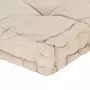 VIDAXL Coussin de plancher de palette Coton 120x80x10 cm Beige