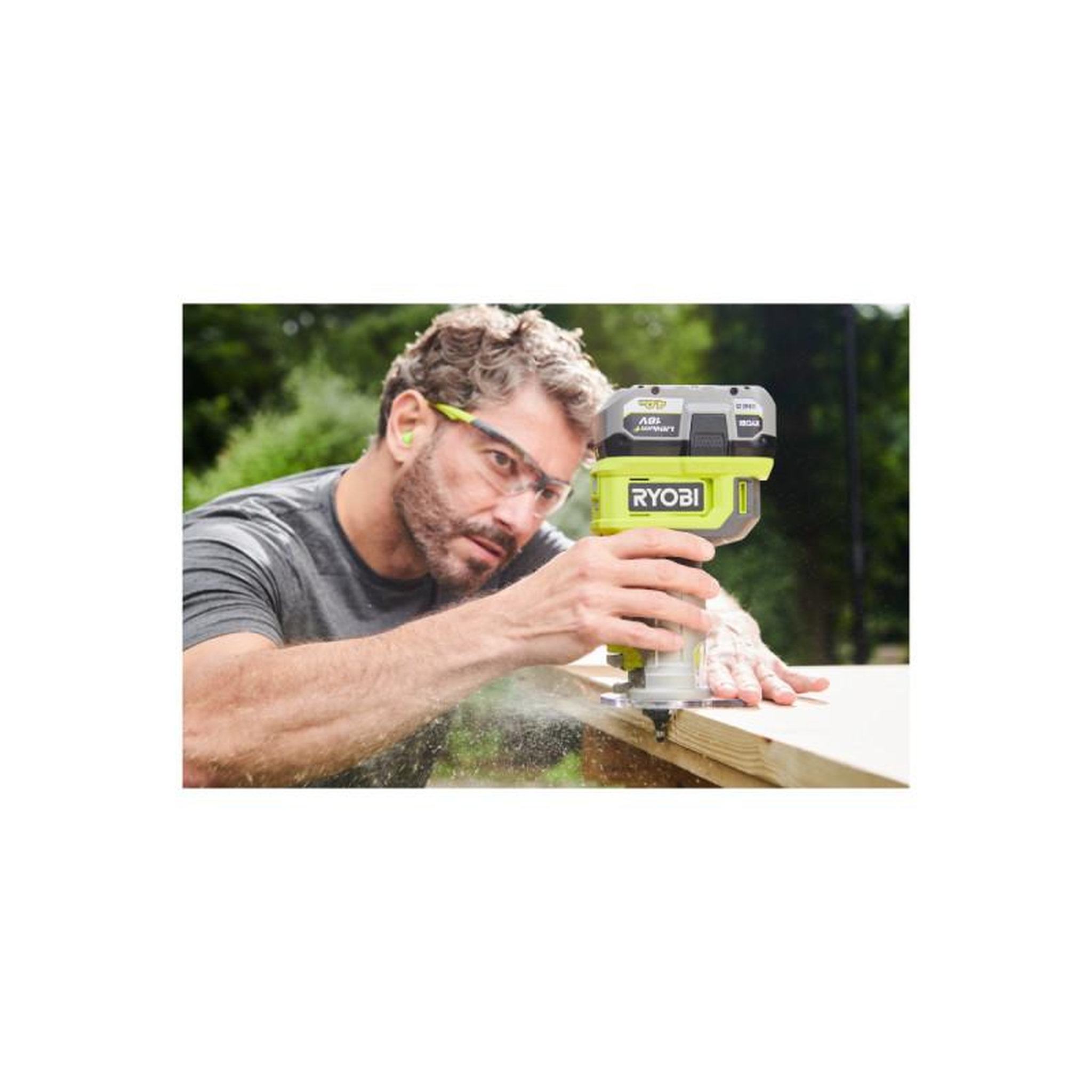 Voir la diapositive 3 : Ryobi Affleureuse à bois RYOBI - RTR18-0 - 18V One+ - Sans batterie ni chargeur
