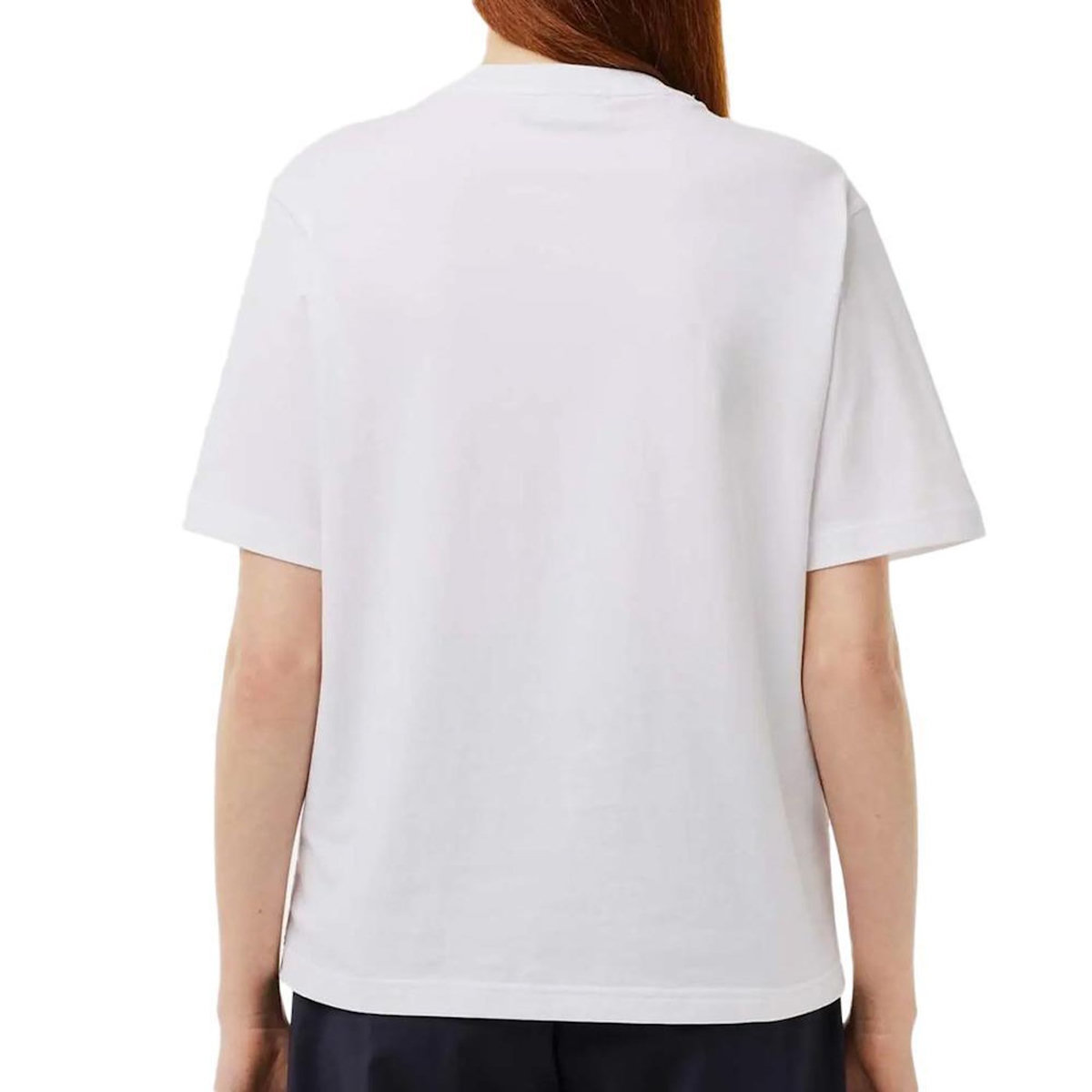 Lacoste T-shirt Blanc Femme Lacoste Relaxed Fit