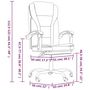 Voir la diapositive 6 : VIDAXL Fauteuil inclinable de bureau Noir Similicuir
