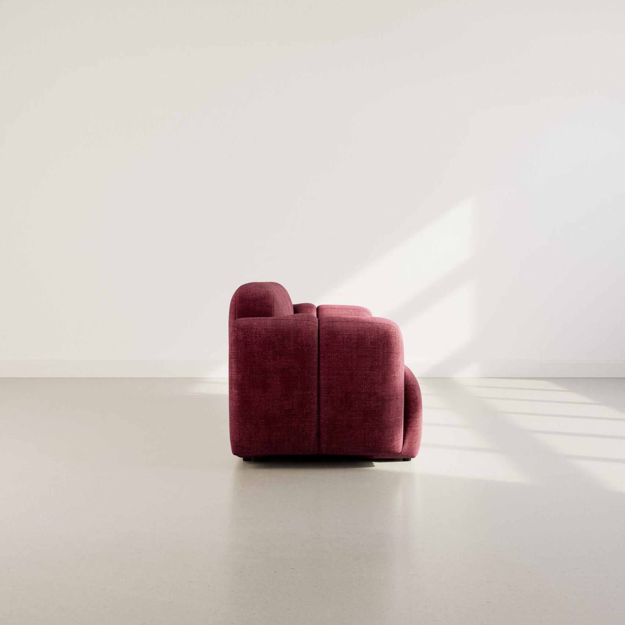 Voir la diapositive 6 : BEST MOBILIER Grace - canapé modulable 2 places en velours texturé