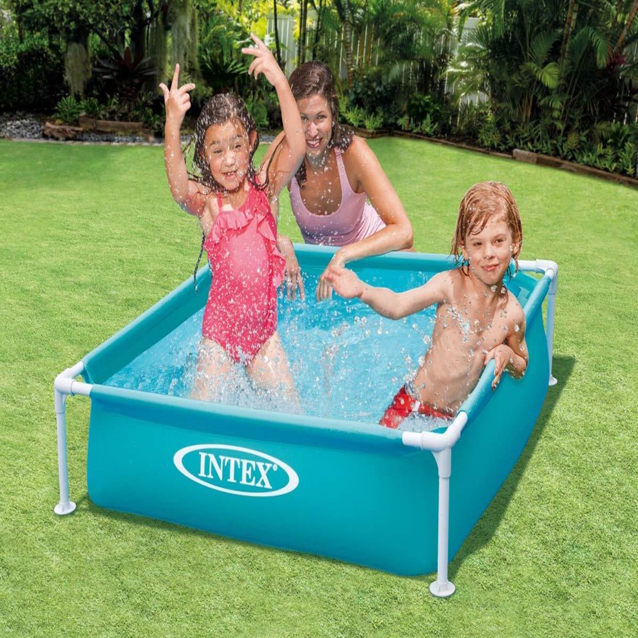 INTEX Piscine tubulaire carrée 1,22 x 1,22  x 0,30 m - intex