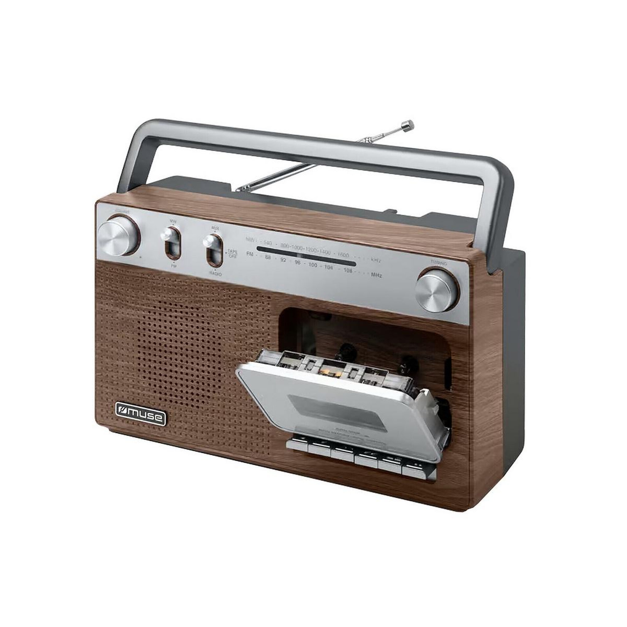Voir la diapositive 2 : Muse Radio cassette analogique marron - m152ws