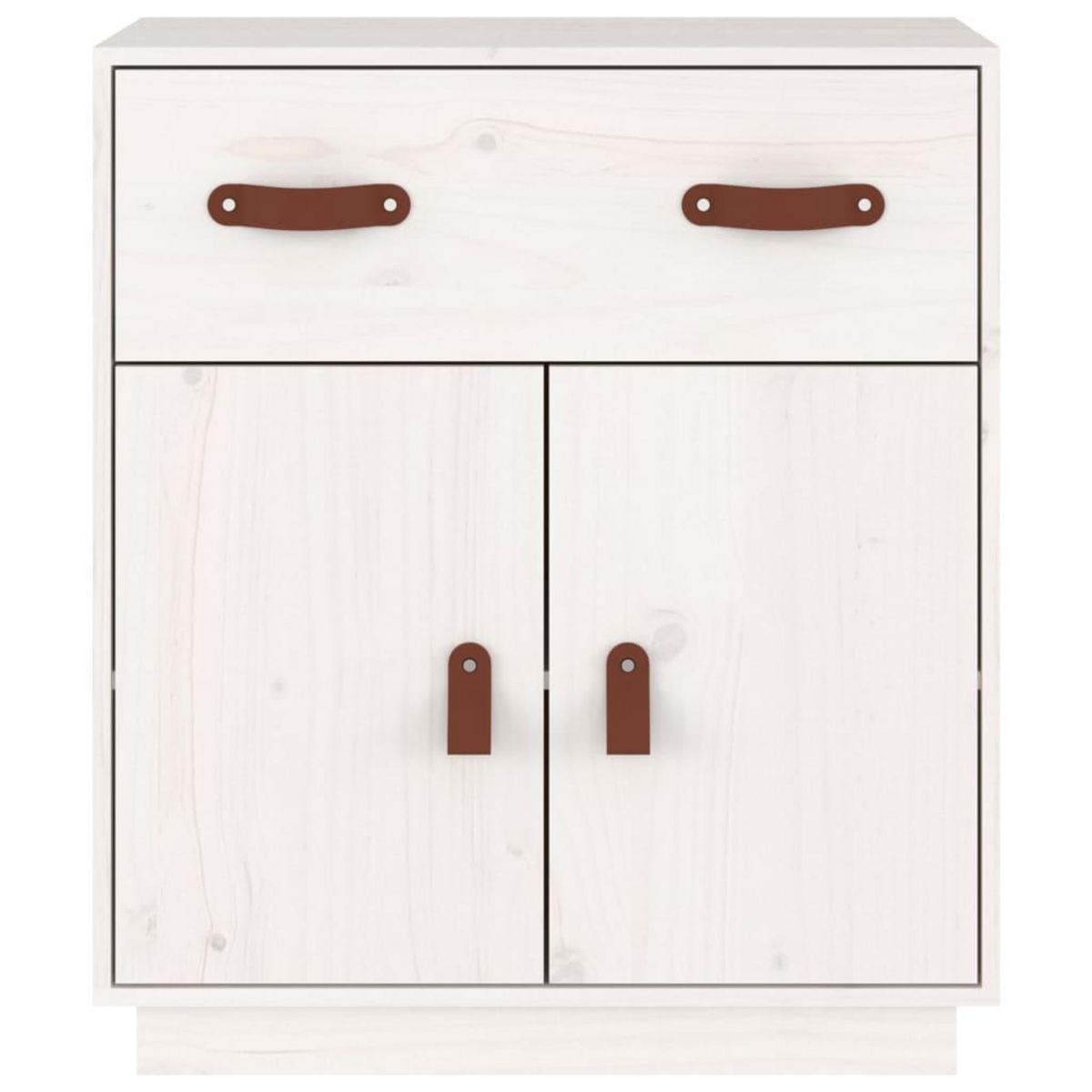 VIDAXL Buffet Blanc 65,5x40x75 cm Bois massif de pin