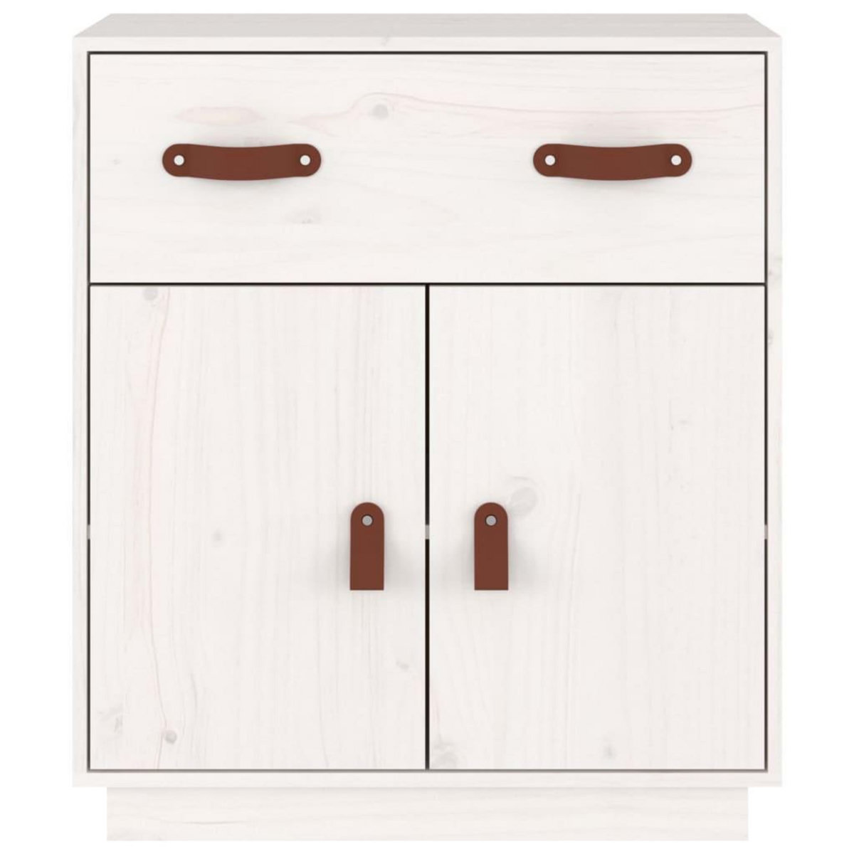 VIDAXL Buffet Blanc 65,5x40x75 cm Bois massif de pin