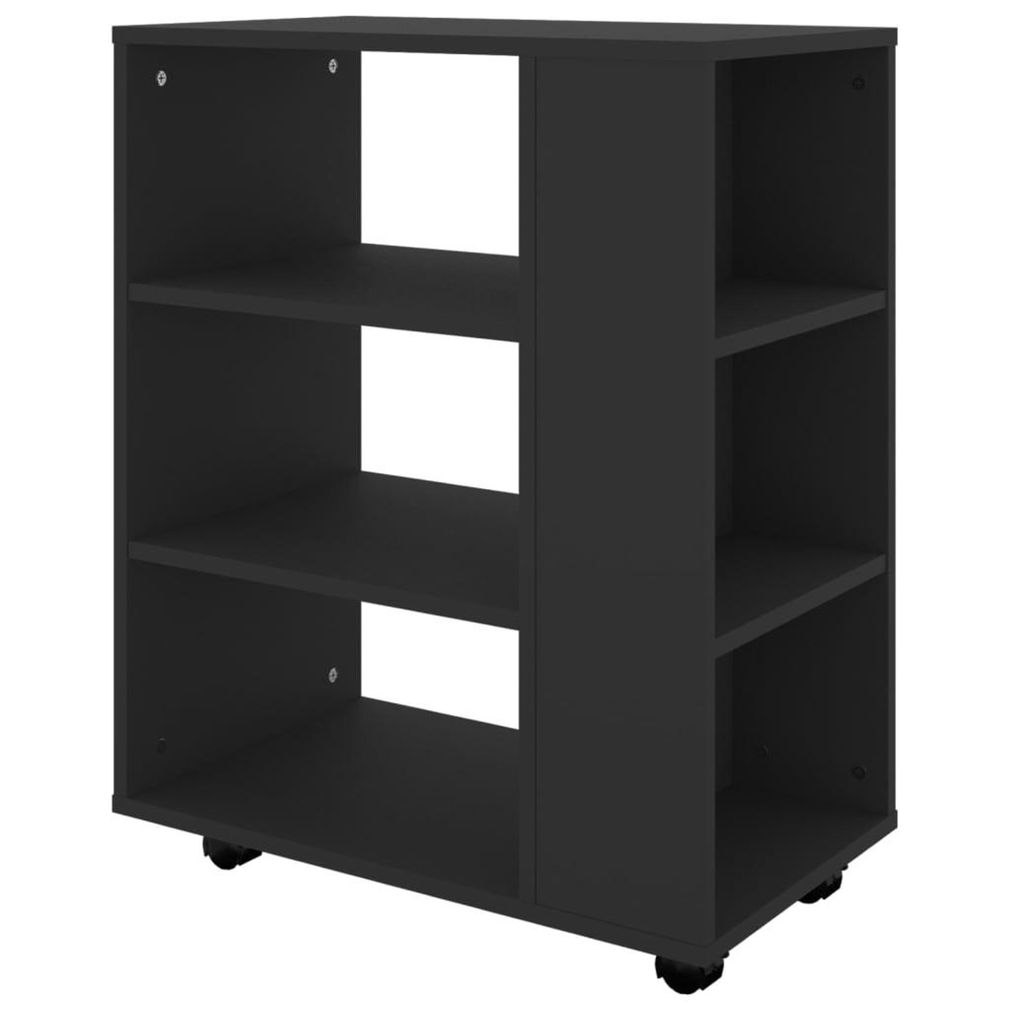 Voir la diapositive 5 : VIDAXL Armoire a roulettes Noir 60x35x75 cm Bois d'ingenierie