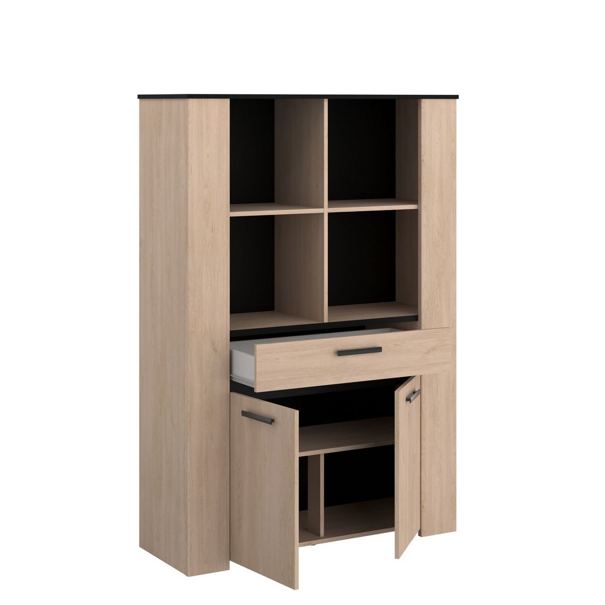 Buffet haut 4 niches 1 tiroir 2 portes LOLA