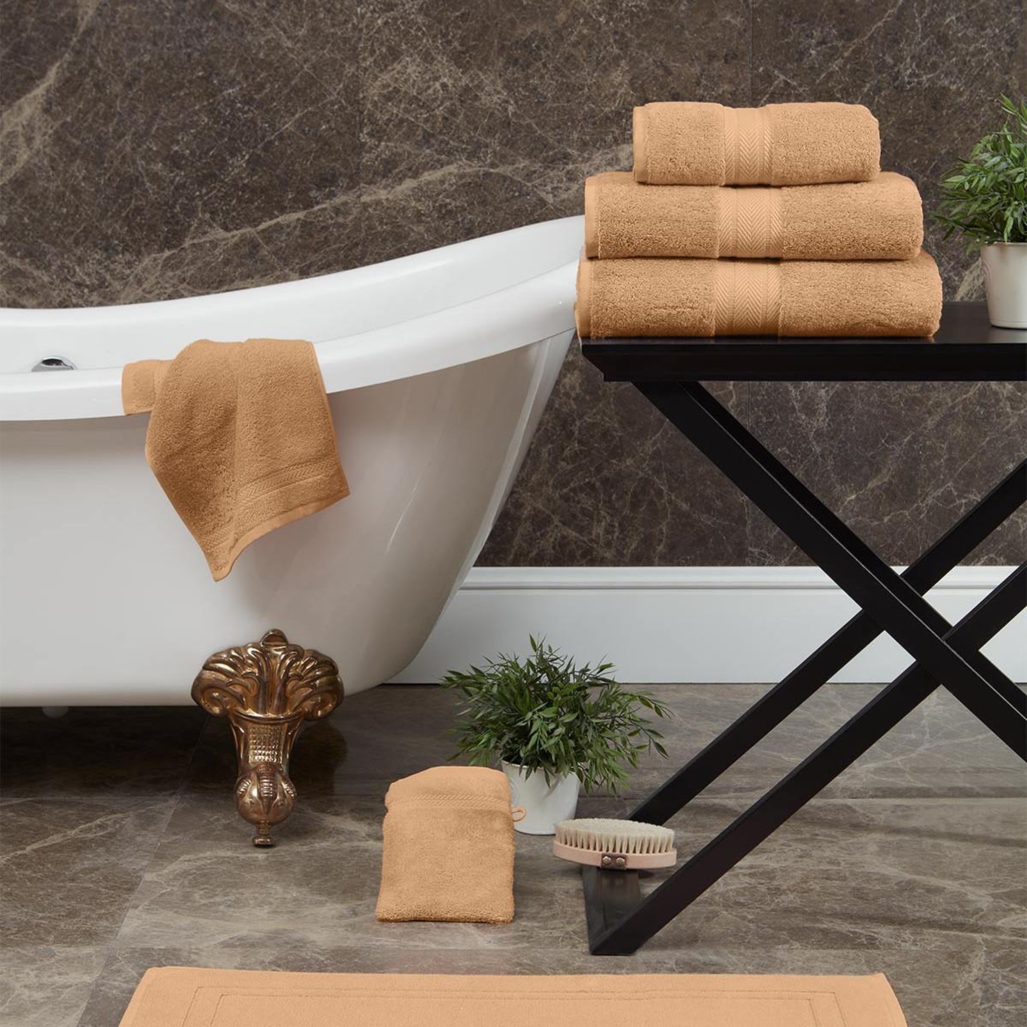 Voir la diapositive 4 : Sensei Maison Serviette de toilette 550 g/m² LUXURY - 50x100 cm