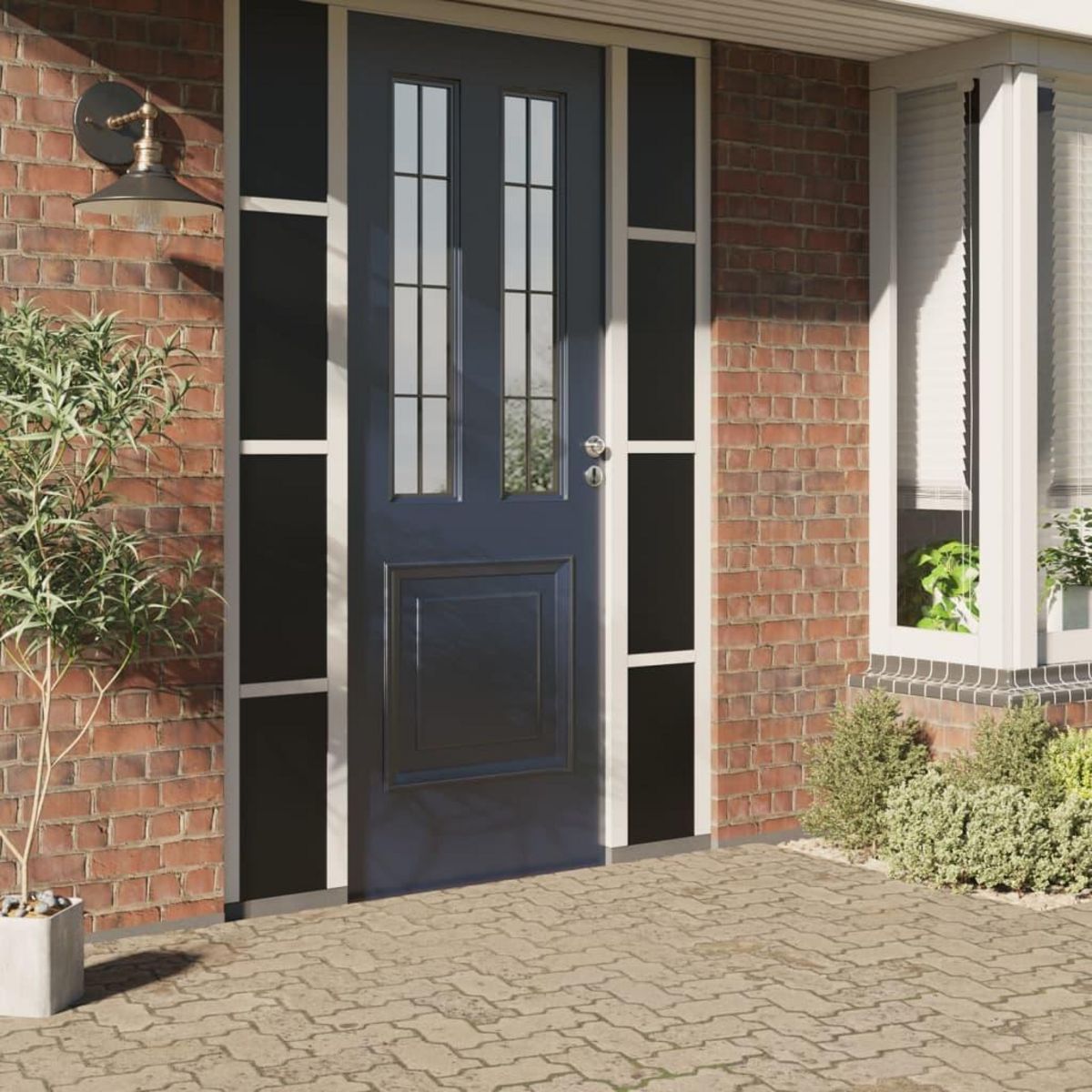 VIDAXL Film de fenetre statique depoli noir 90x500 cm PVC