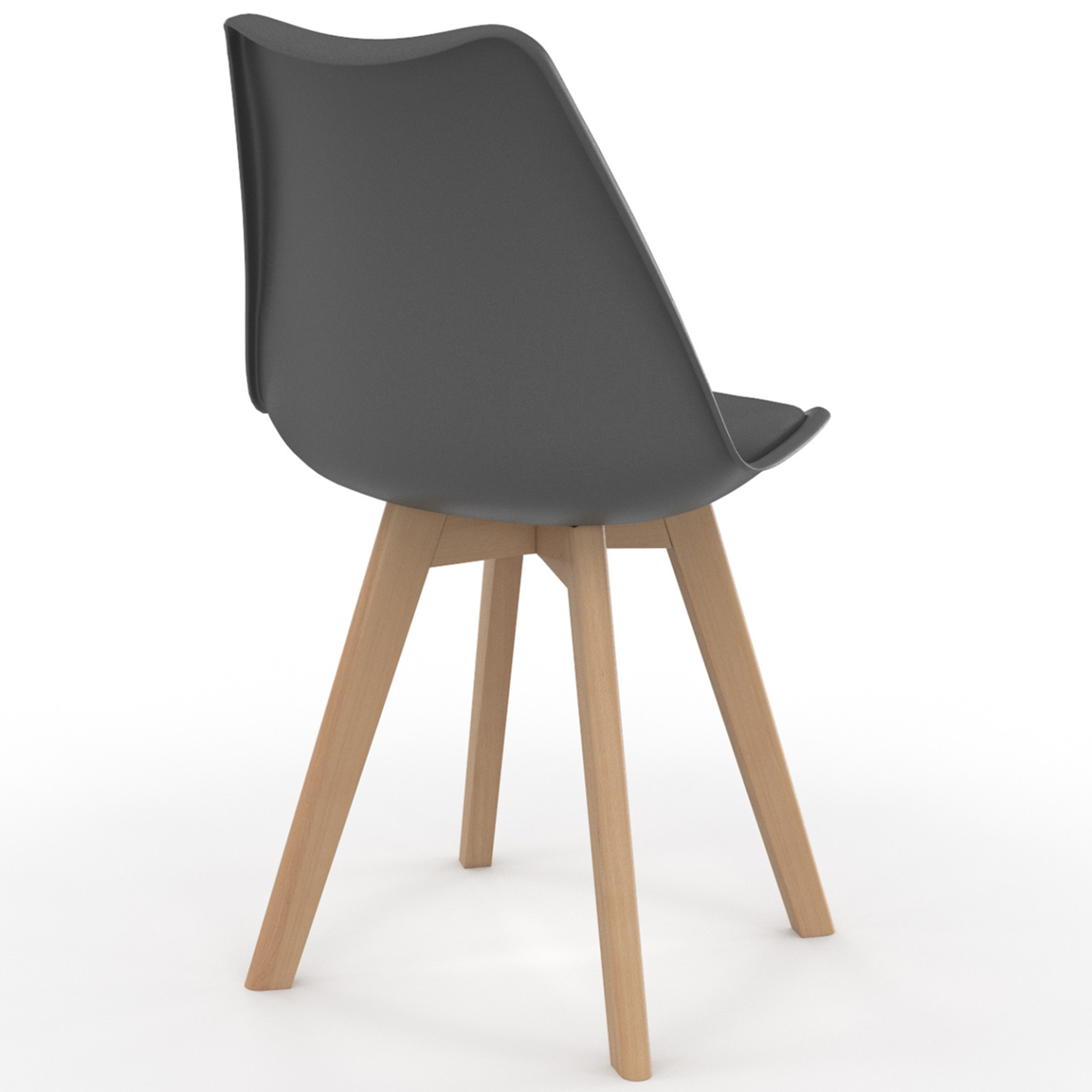 Voir la diapositive 4 : ID MARKET Lot de 6 chaises scandinaves sara mix color bleu x2, gris clair, gris foncé x2, jaune