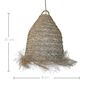 Voir la diapositive 3 : Lumisky Suspension solaire bohème ANAFI Beige Jonc de mer H47cm