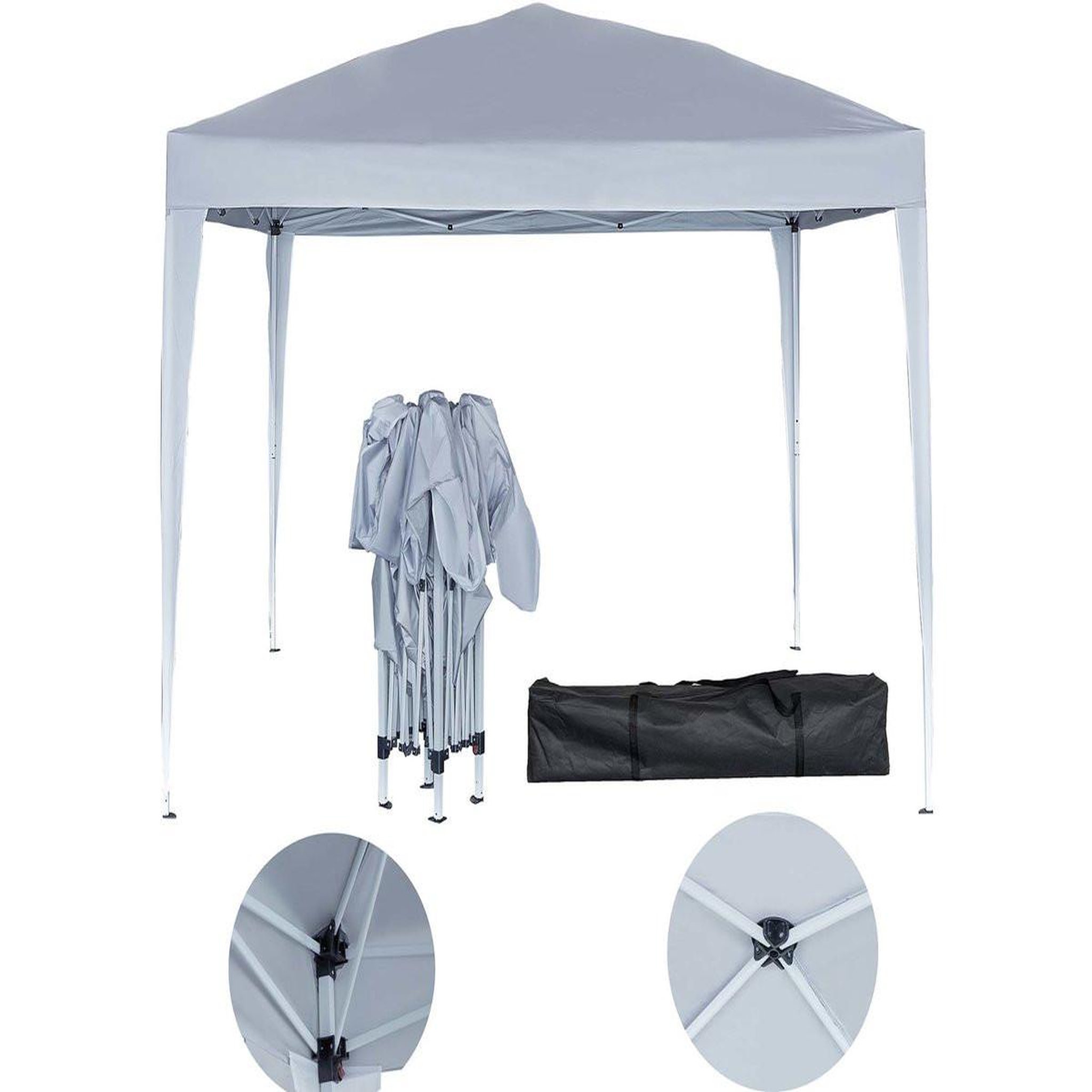 Voir la diapositive 4 : Habitat et Jardin Tonnelle de jardin pliante  svetlana 4  - 12 m² - 3 x 4 m - blanc