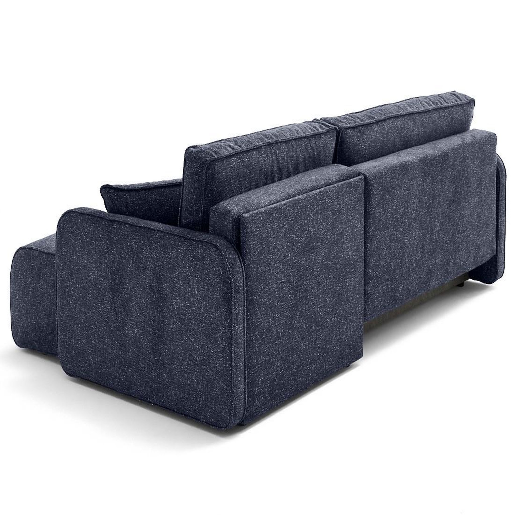 Voir la diapositive 6 : LISA DESIGN Apolline - canapé d'angle réversible 4 places convertible avec coffres en tissu moucheté