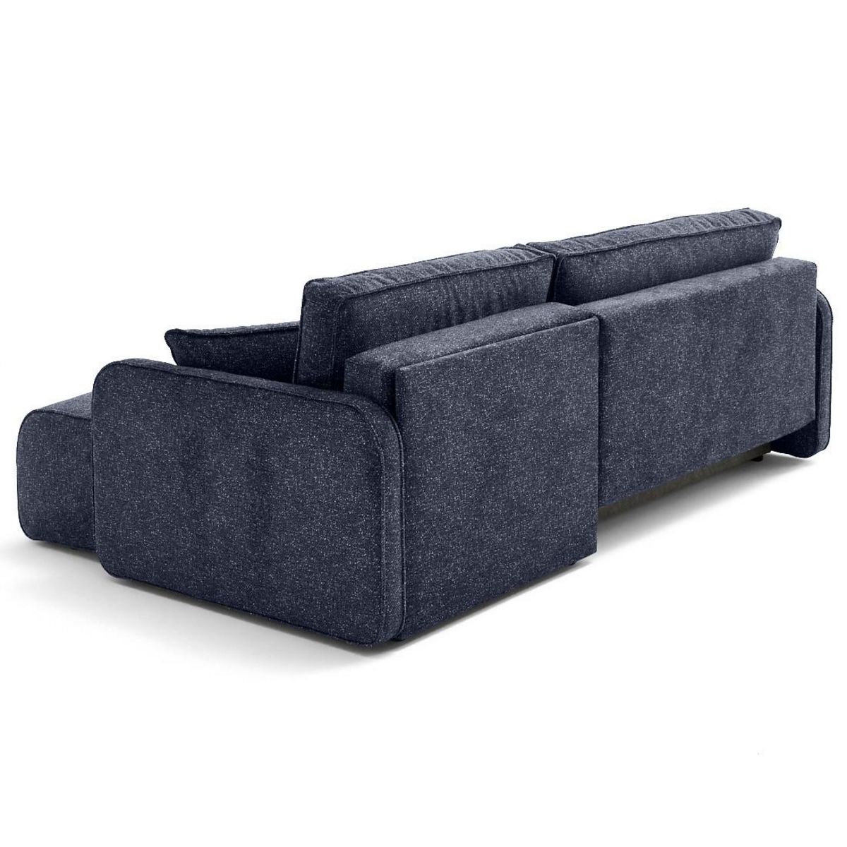 LISA DESIGN Apolline - canapé d'angle réversible 4 places convertible avec coffres en tissu moucheté