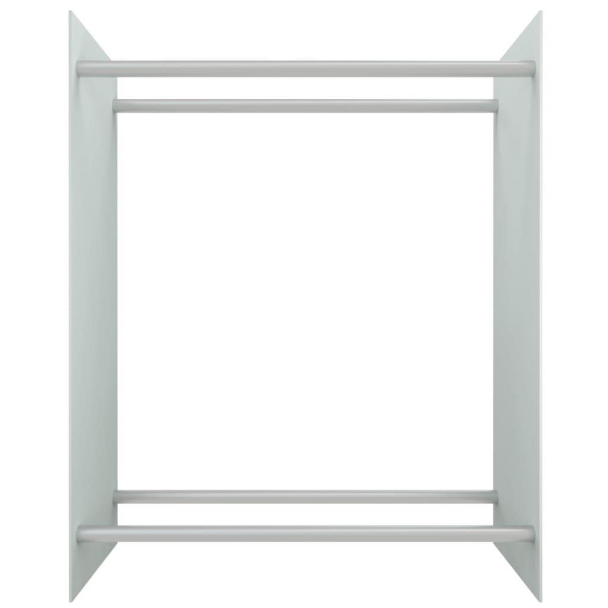 VIDAXL Portant de bois de chauffage Blanc 80x35x100 cm Verre trempe