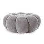 Voir la diapositive 1 : Paris Prix Pouf Design Fleur  Bouclette  61cm Gris