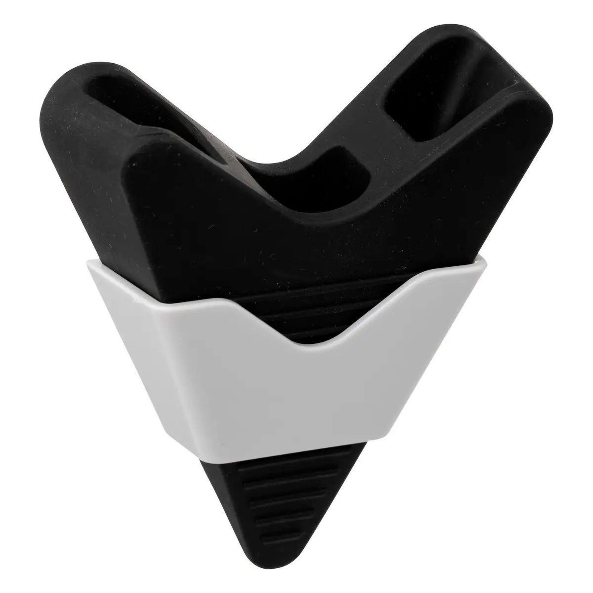 Voir la diapositive 2 : FIVE Lot de 2 cale-portes  adhésif  10cm noir & blanc